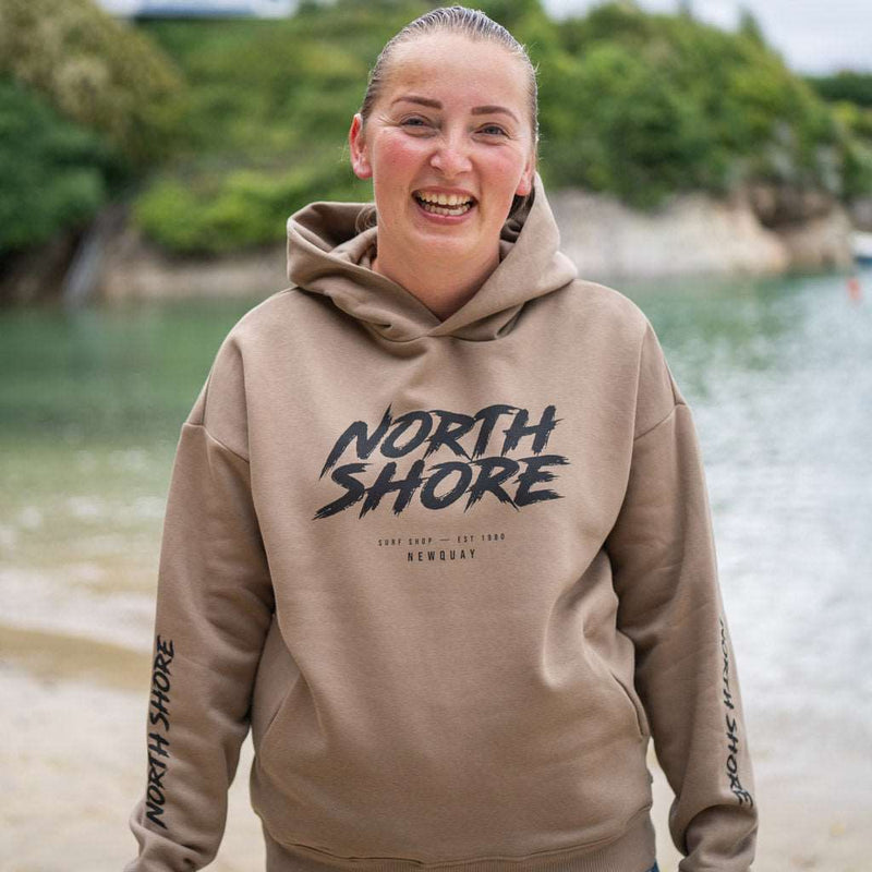 80's Logo Hoodie | Driftwood | Northshore Surf Shop | Hoody - Northshore Newquay - Surf/Skate Shop