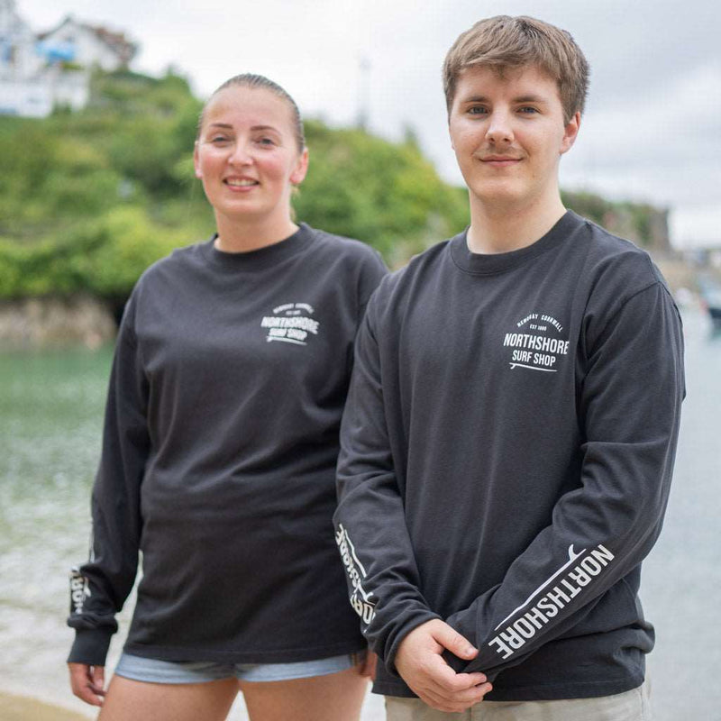 Logo LS Tee | Black | Northshore Surf Shop | T Shirt - Northshore Newquay - Surf/Skate Shop