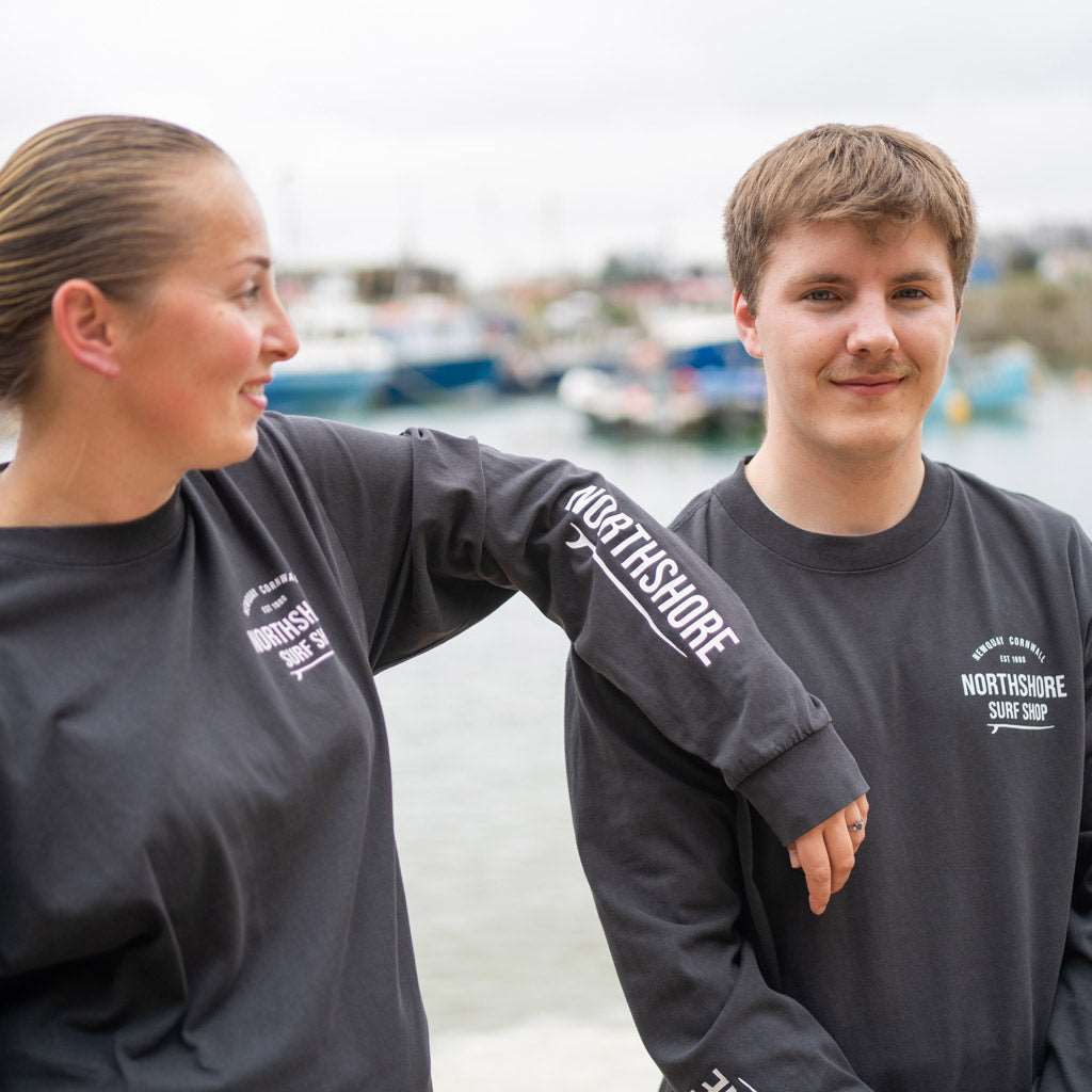 Logo LS Tee | Black | Northshore Surf Shop | T Shirt - Northshore Newquay - Surf/Skate Shop