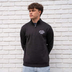 Emroidered Quarter Zip sweatshirt-Black | Northshore Surf Shop | Sweatshirt - Northshore Newquay - Surf/Skate