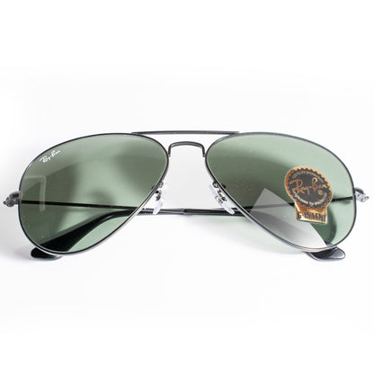 Ray Ban Aviator Classic Sunglasses-All Black G-15 Green Lens | Ray Ban | Sunglasses