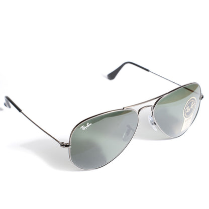 Ray Ban Aviator Classic Sunglasses-Polished Gunmatal | Ray Ban | Sunglasses