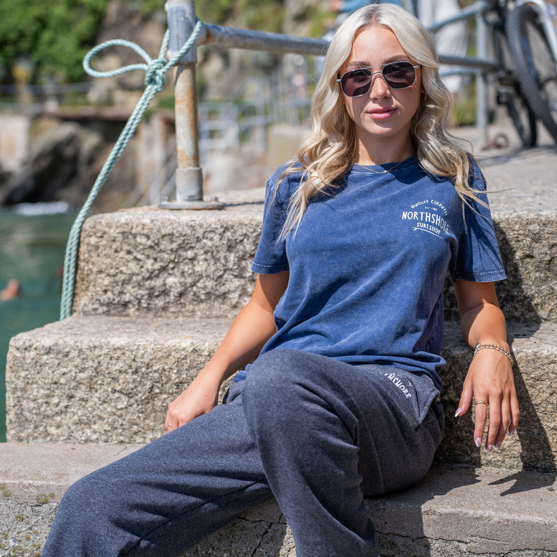 Classic Logo Organic Tee | Navy Wash | Northshore Surf Shop | T Shirt - Northshore Newquay - Surf/Skate Shop