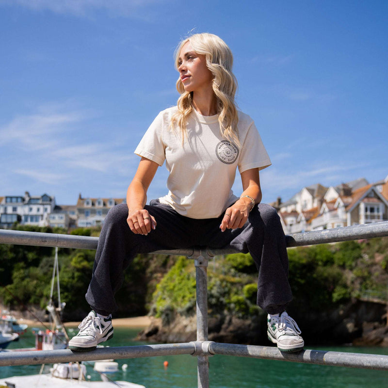 Checkered T-Shirt - Bone | Northshore Surf Shop | T Shirt - Northshore Newquay - Surf/Skate Shop