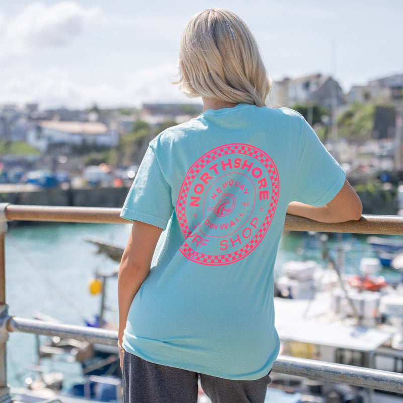 Checkered T-Shirt - Chalky Mint | Northshore Surf Shop | T Shirt - Northshore Newquay - Surf/Skate Shop