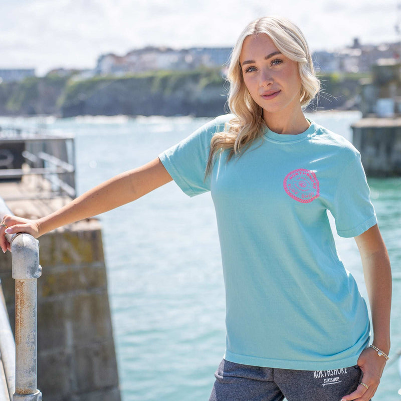 Checkered T-Shirt - Chalky Mint | Northshore Surf Shop | T Shirt - Northshore Newquay - Surf/Skate Shop