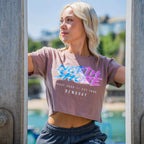 Girls 80’s Fade Crop T Shirt | Rose | Northshore Surf Shop | T Shirt - Northshore Newquay - Surf/Skate