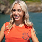 Girls Checkered Cropped Tank-Paprika | Northshore Surf Shop | Tank top