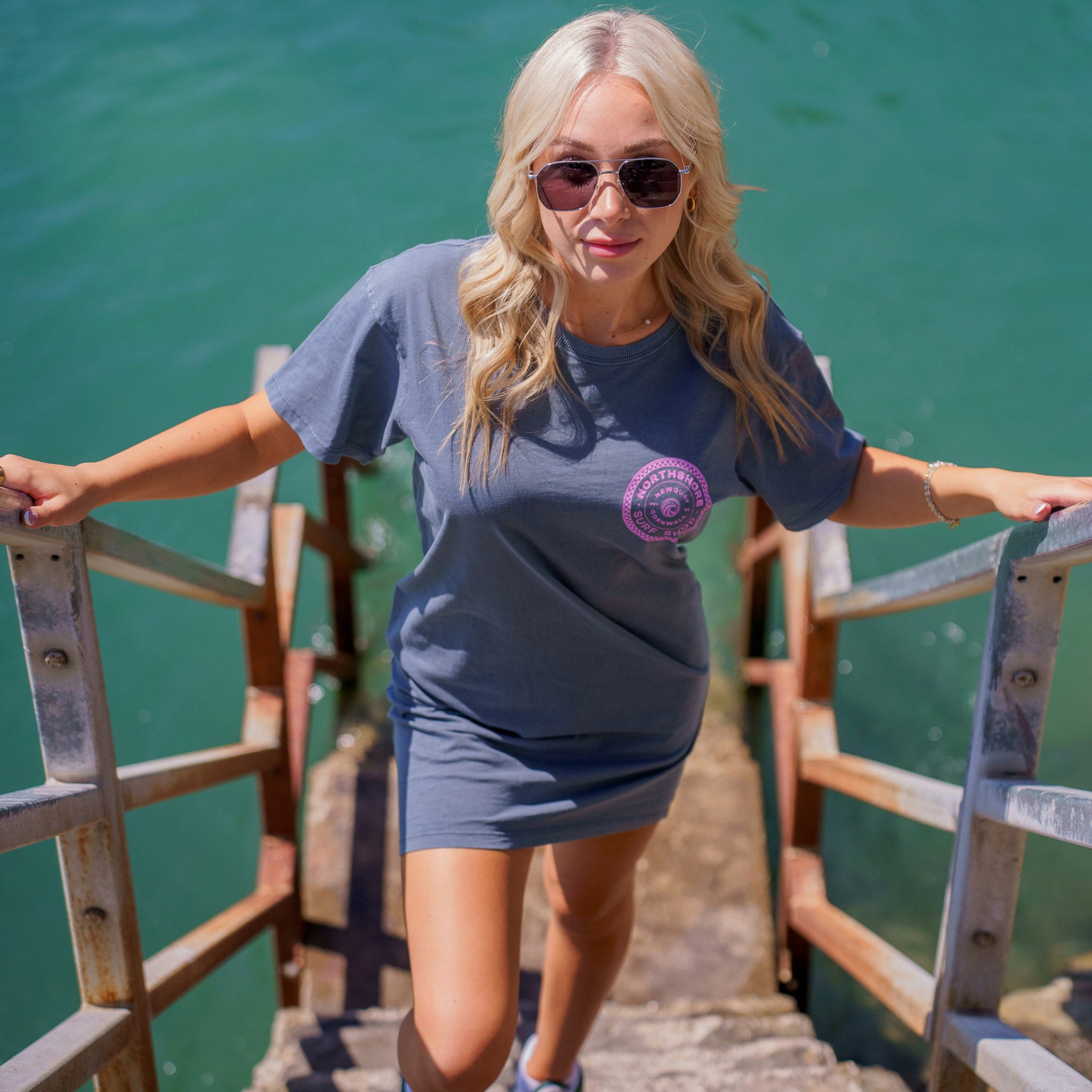 Girls T-Shirt Dress-Mineral Grey | Northshore Surf Shop | t shirt dress