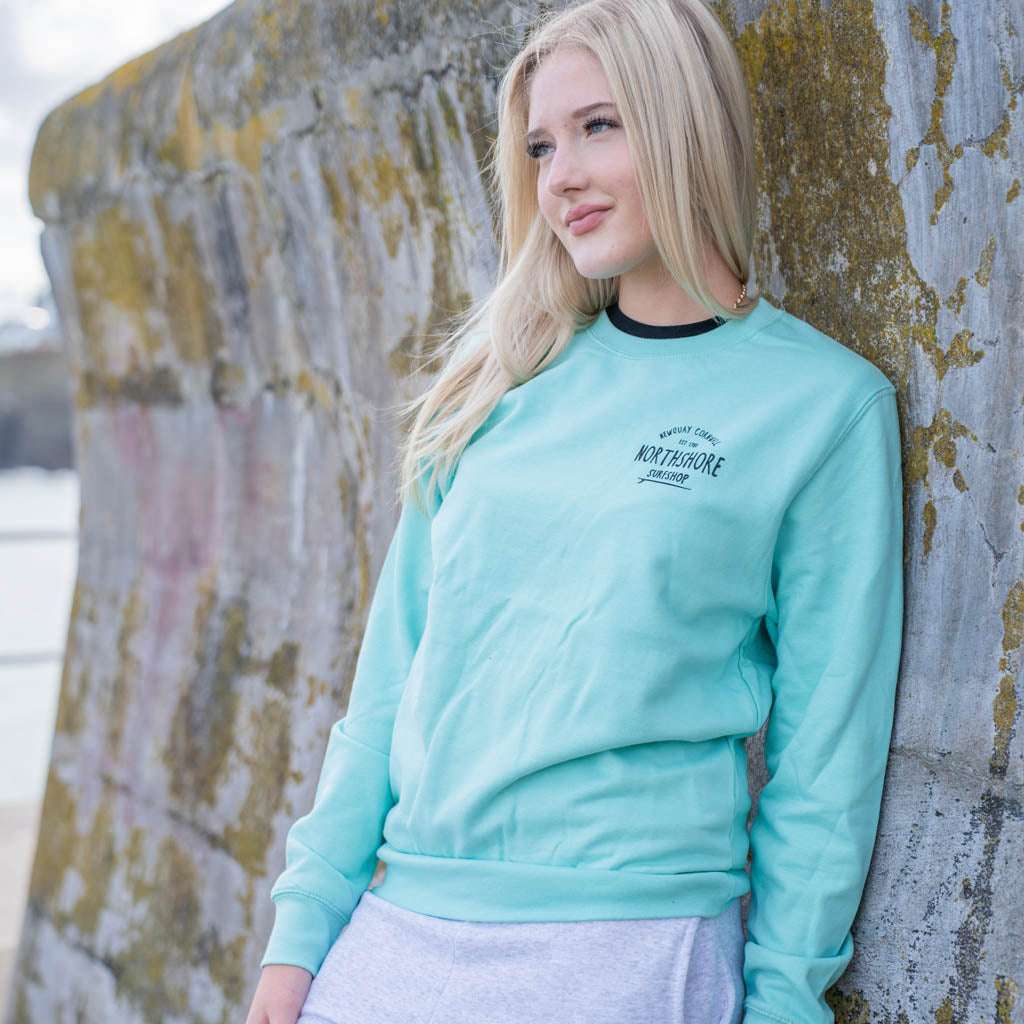 Classic Logo Crew | Peppermint | Northshore Surf Shop | Sweatshirt - Northshore Newquay - Surf/Skate