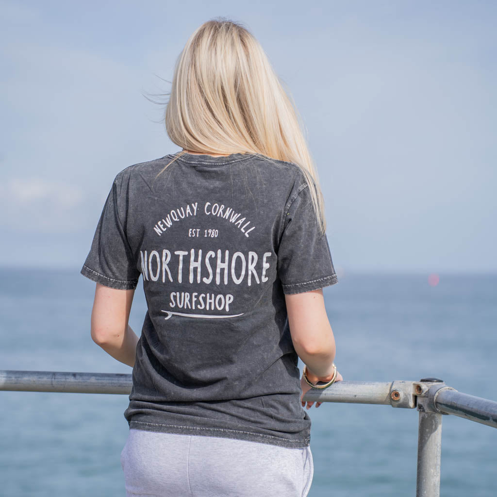 Classic Logo Organic Tee | Black Stone | Northshore Surf Shop | - Northshore Newquay - Surf/Skate