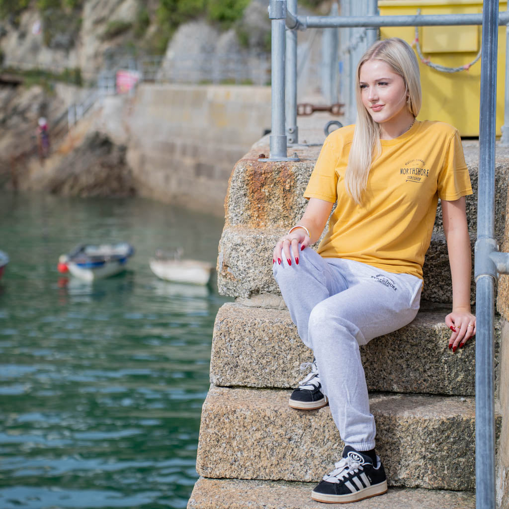 Classic Logo Organic Tee | Hydro Gold | Northshore Surf Shop | T Shirt - Northshore Newquay - Surf/Skate