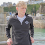 Northshore Emroidered Quarter Zip sweatshirt-Black | Northshore Surf Shop | Sweatshirt - Northshore Newquay - Surf/Skate Shop