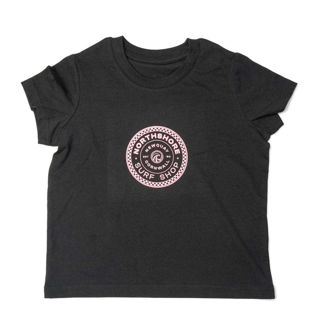 Northshore Kids Checkered T-shirt-Black | Northshore Surf Shop |