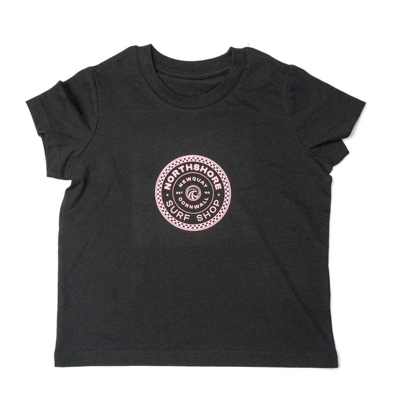 Northshore Kids Checkered T-shirt-Black | Northshore Surf Shop | T-shirt - Northshore Newquay - Surf/Skate Shop