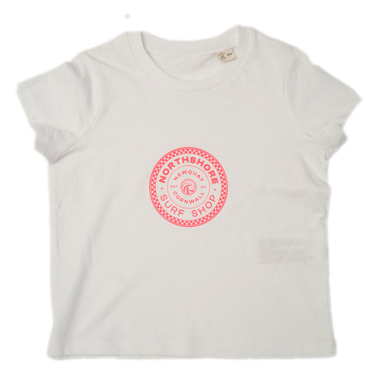 Northshore Kids Checkered T-shirt-White | Northshore Surf Shop |
