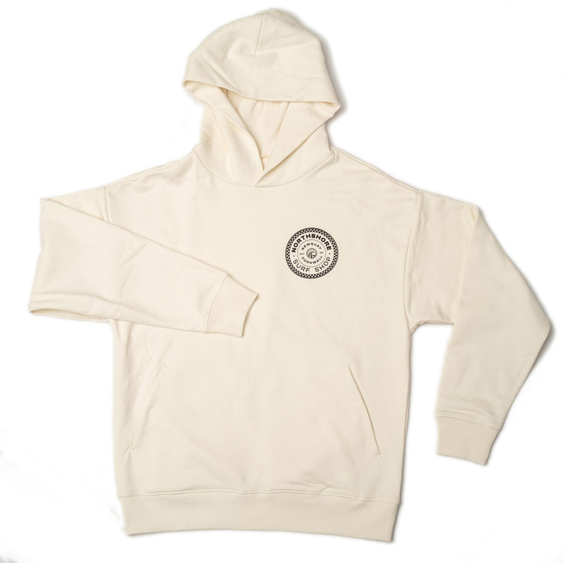 Checkered Hoody - Ivory | Northshore Surf Shop | Hooded Sweatshirt - Northshore Newquay - Surf/Skate Shop