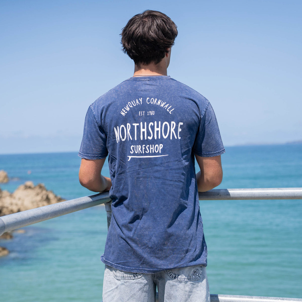 Classic Logo Organic Tee | Navy Wash | Northshore Surf Shop | T Shirt - Northshore Newquay - Surf/Skate Shop