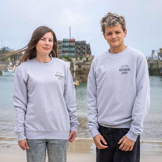 Classic Logo Crew | Heather Grey | Northshore Surf Shop | Sweatshirt