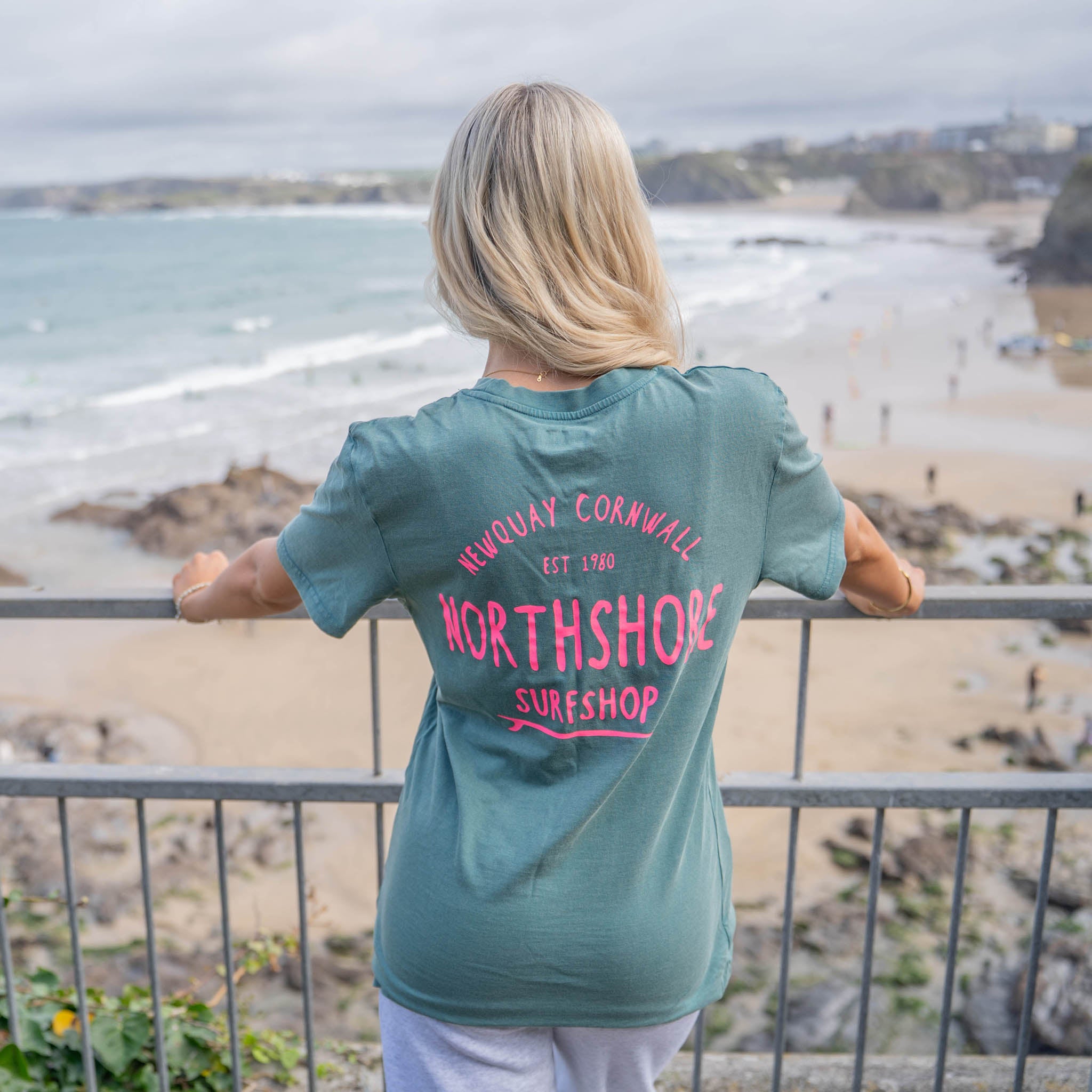 Classic Logo Organic Tee | Hydro Green | Northshore Surf Shop | T Shirt - Northshore Newquay - Surf/Skate