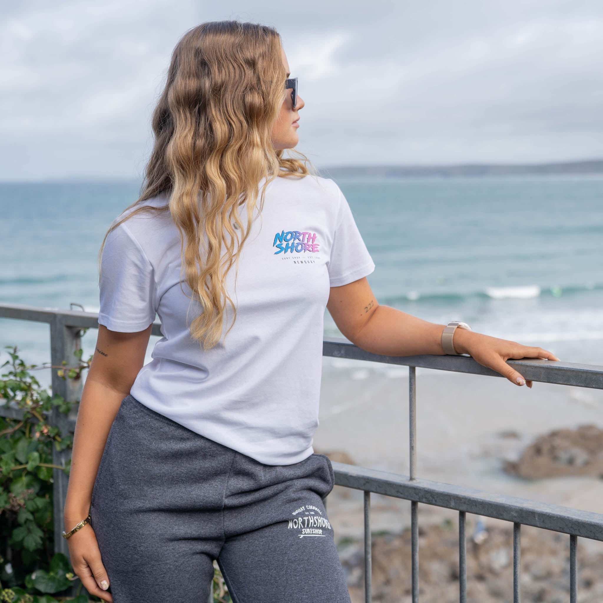 80’s Fade White T Shirt- White | Northshore Surf Shop | T Shirt - Northshore Newquay - Surf/Skate