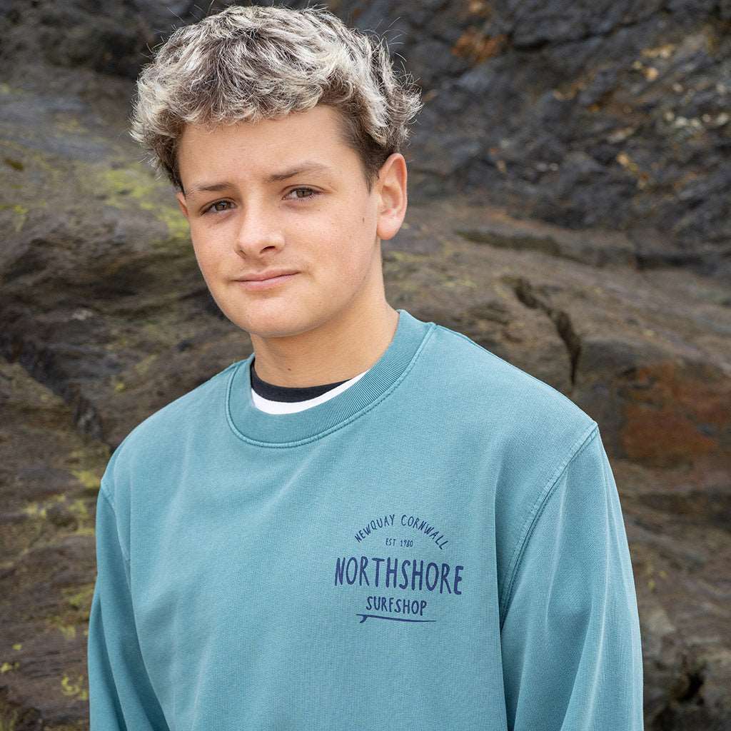 Classic Logo Crew | Hydro Green | Northshore Surf Shop | Sweatshirt - Northshore Newquay - Surf/Skate Shop