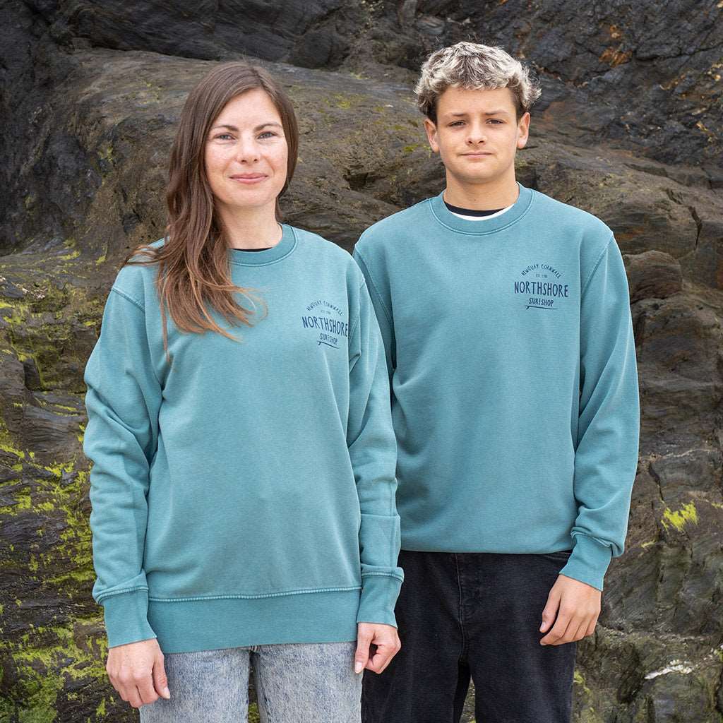 Classic Logo Crew | Hydro Green | Northshore Surf Shop | Sweatshirt - Northshore Newquay - Surf/Skate Shop