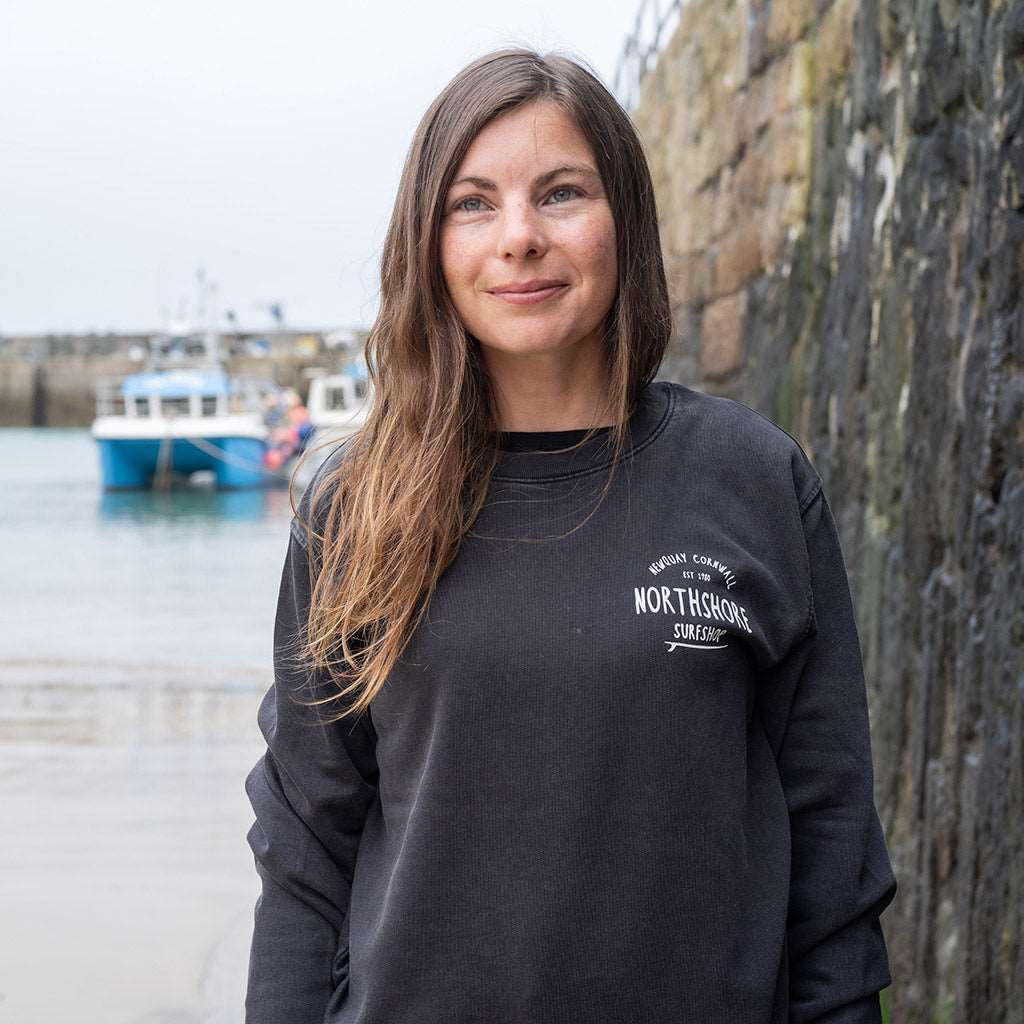 Classic Logo Crew | Hydro Black | Northshore Surf Shop | Sweatshirt - Northshore Newquay - Surf/Skate Shop