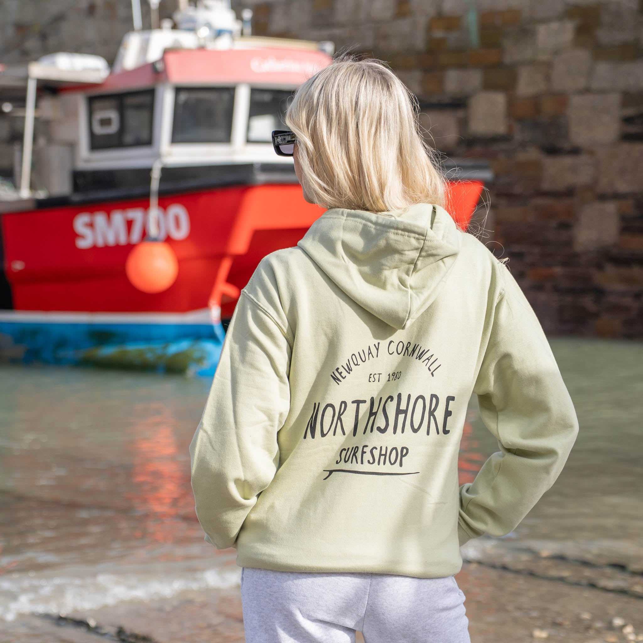 Classic Logo Hoodie | Pistachio | Northshore Surf Shop | Hooded Sweatshirt - Northshore Newquay - Surf/Skate