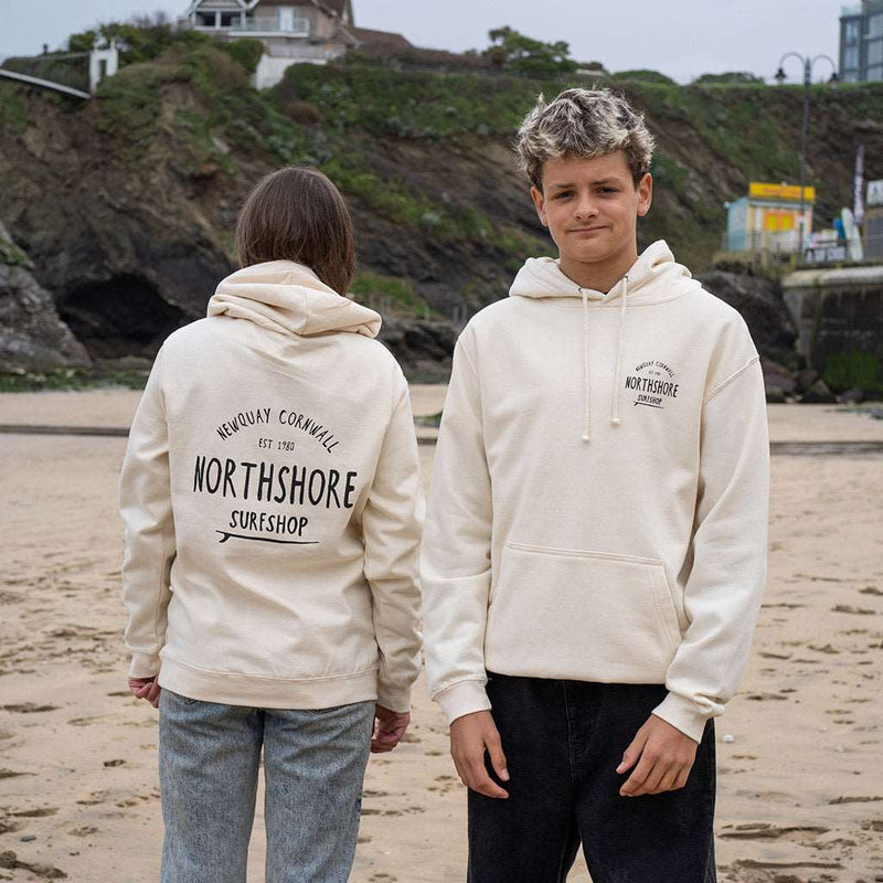 Classic Logo Hoodie | Vanilla Milk | Northshore Surf Shop | Hooded Sweatshirt - Northshore Newquay - Surf/Skate Shop