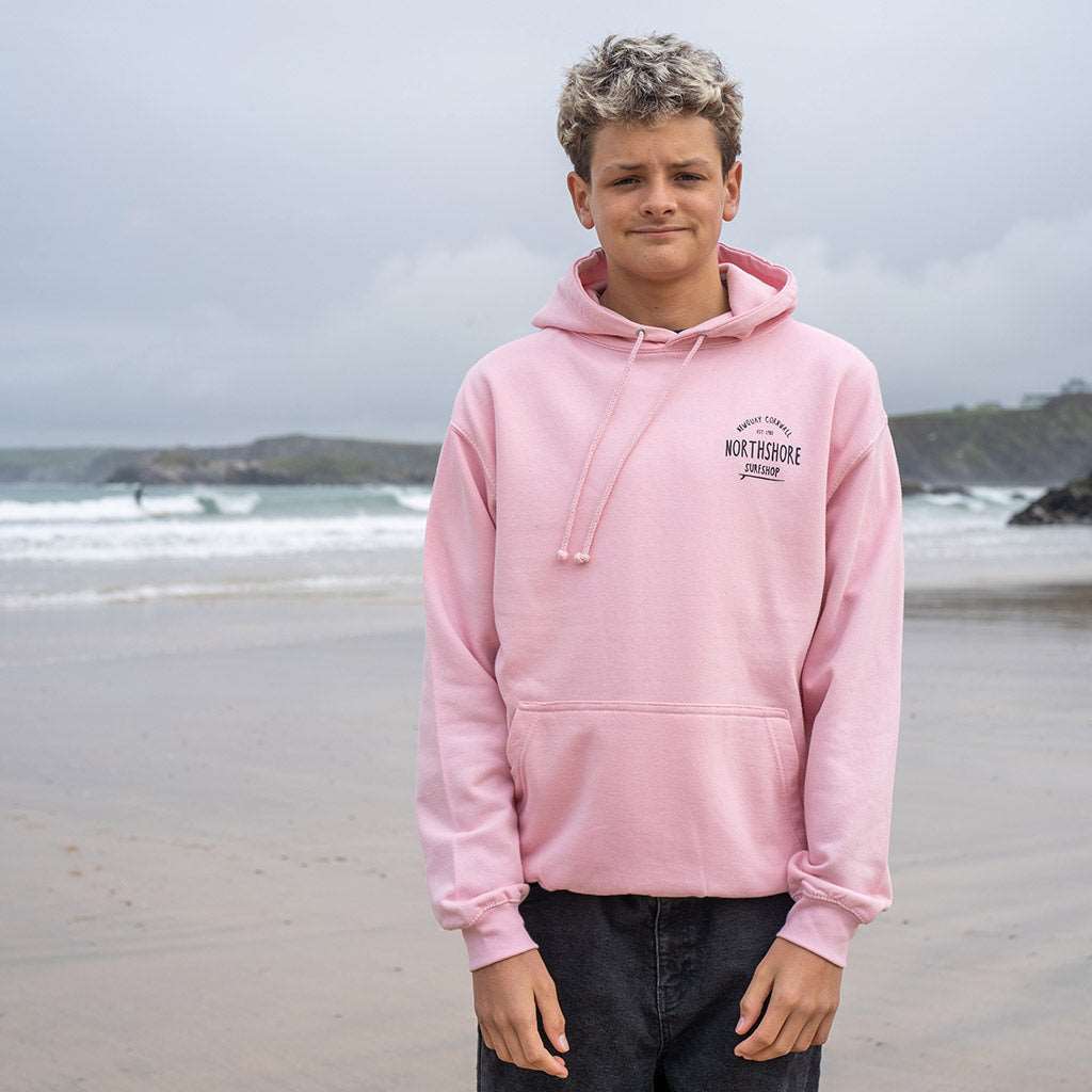 Classic Logo Hoodie | Baby Pink | Northshore Surf Shop | Hooded Sweatshirt