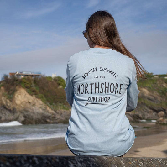 Classic Logo LS T Shirt | Light Blue | Northshore Surf Shop | Long Sleeve T Shirt
