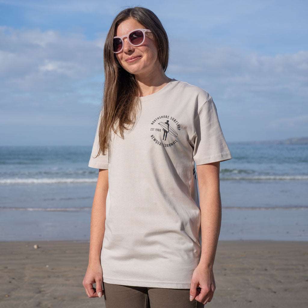 Heritage Organic Tee | Bone | Northshore Surf Shop | T Shirt - Northshore Newquay - Surf/Skate Shop