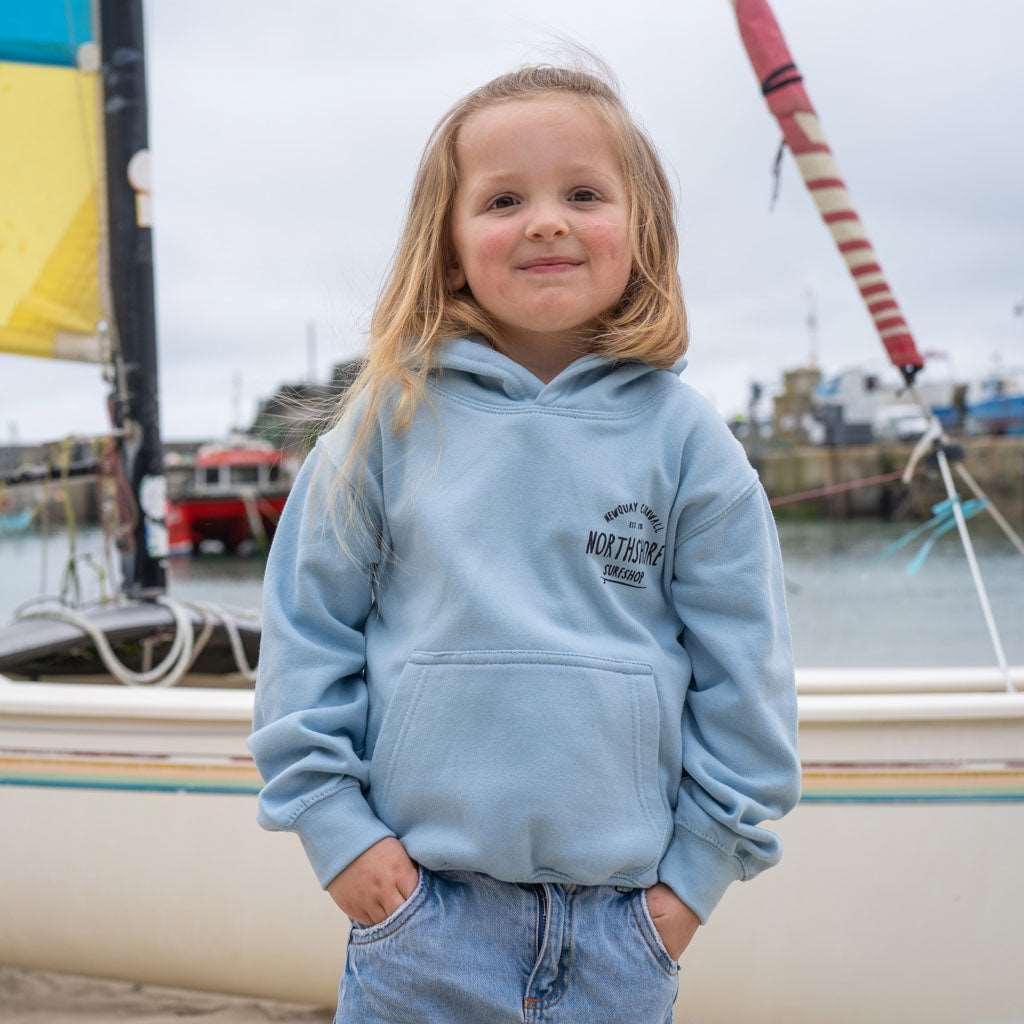 Kids Classic Logo Hoodie | Sky Blue | Northshore Surf Shop | Kids Clothing - Northshore Newquay - Surf/Skate Shop