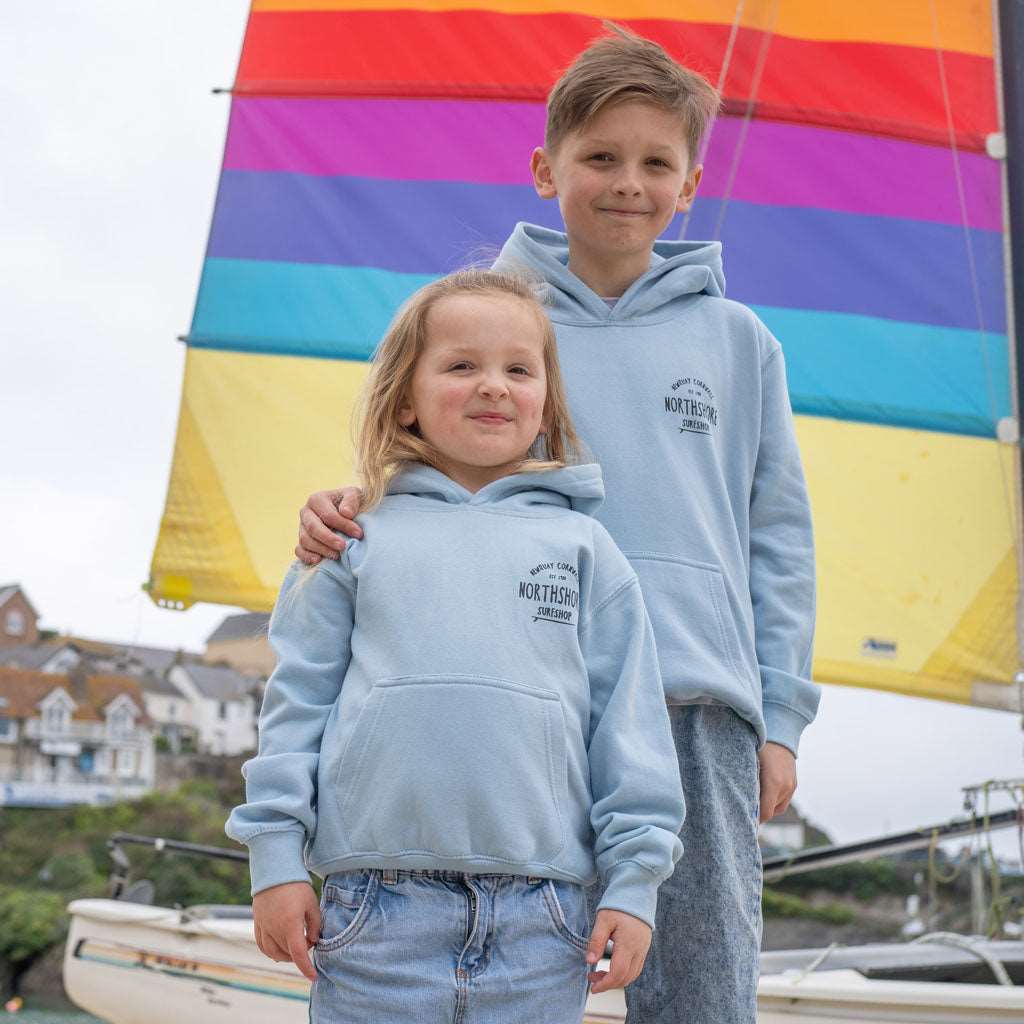 Kids Classic Logo Hoodie | Sky Blue | Northshore Surf Shop | Kids Clothing - Northshore Newquay - Surf/Skate Shop
