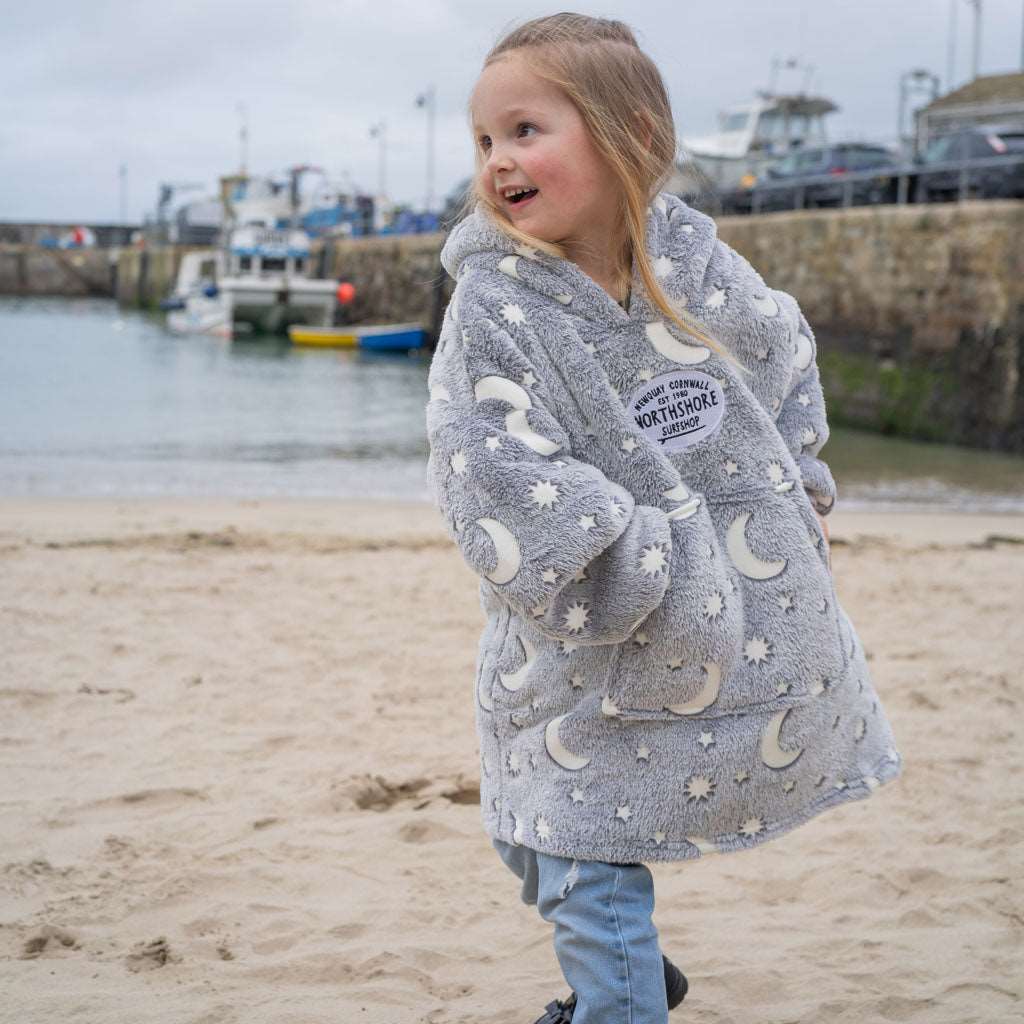 Kids Snuggle Robe | Glow in the Dark | Northshore Surf Shop | Fleece Robe - Northshore Newquay - Surf/Skate Shop