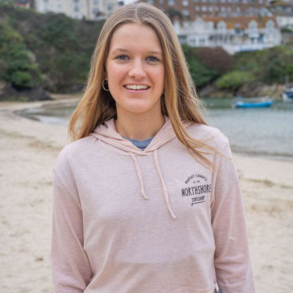 Girls Crop LS Hooded Tee | Peach | Northshore Surf Shop | Long Sleeve T Shirt