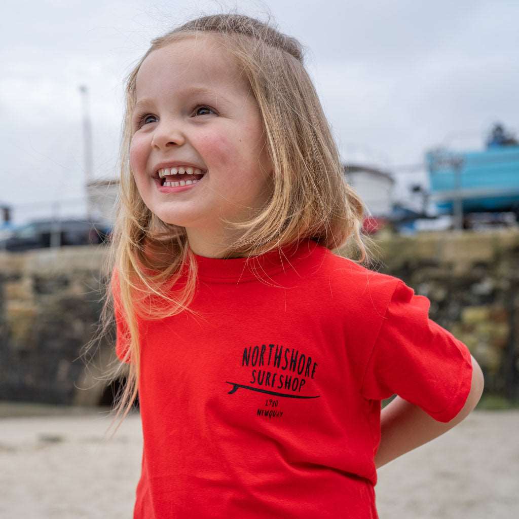Kids Classic Logo Tee | Red | Northshore Surf Shop | Kids Clothing - Northshore Newquay - Surf/Skate Shop