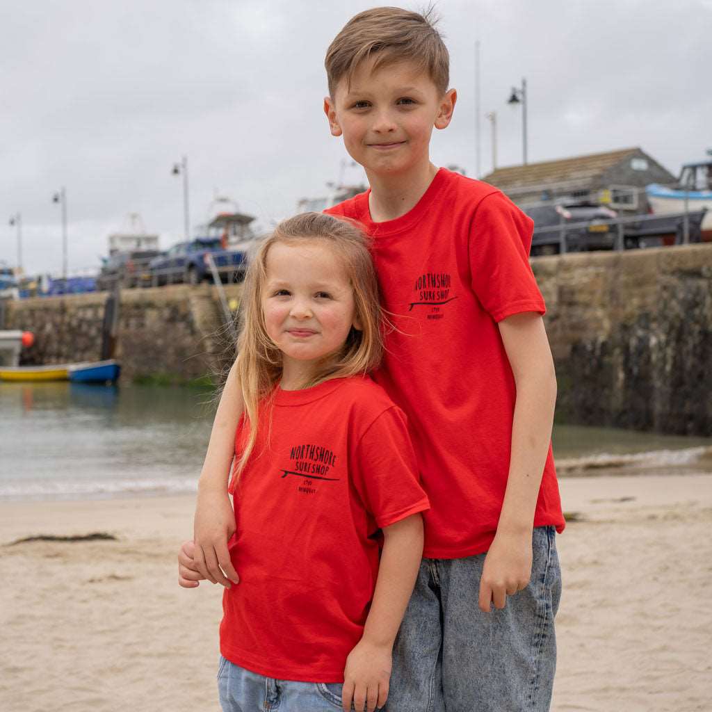 Kids Classic Logo Tee | Red | Northshore Surf Shop | Kids Clothing - Northshore Newquay - Surf/Skate Shop