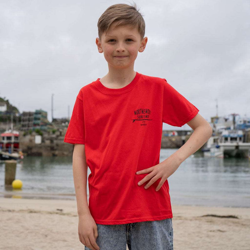 Kids Classic Logo Tee | Red | Northshore Surf Shop | Kids Clothing - Northshore Newquay - Surf/Skate Shop