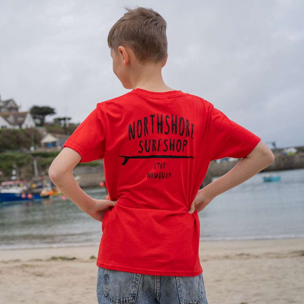 Kids Classic Logo Tee | Red | Northshore Surf Shop | Kids Clothing