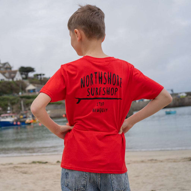 Kids Classic Logo Tee | Red | Northshore Surf Shop | Kids Clothing - Northshore Newquay - Surf/Skate Shop