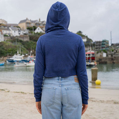 Girls Crop LS Hooded Tee | Navy | Northshore Surf Shop | Long Sleeve T Shirt