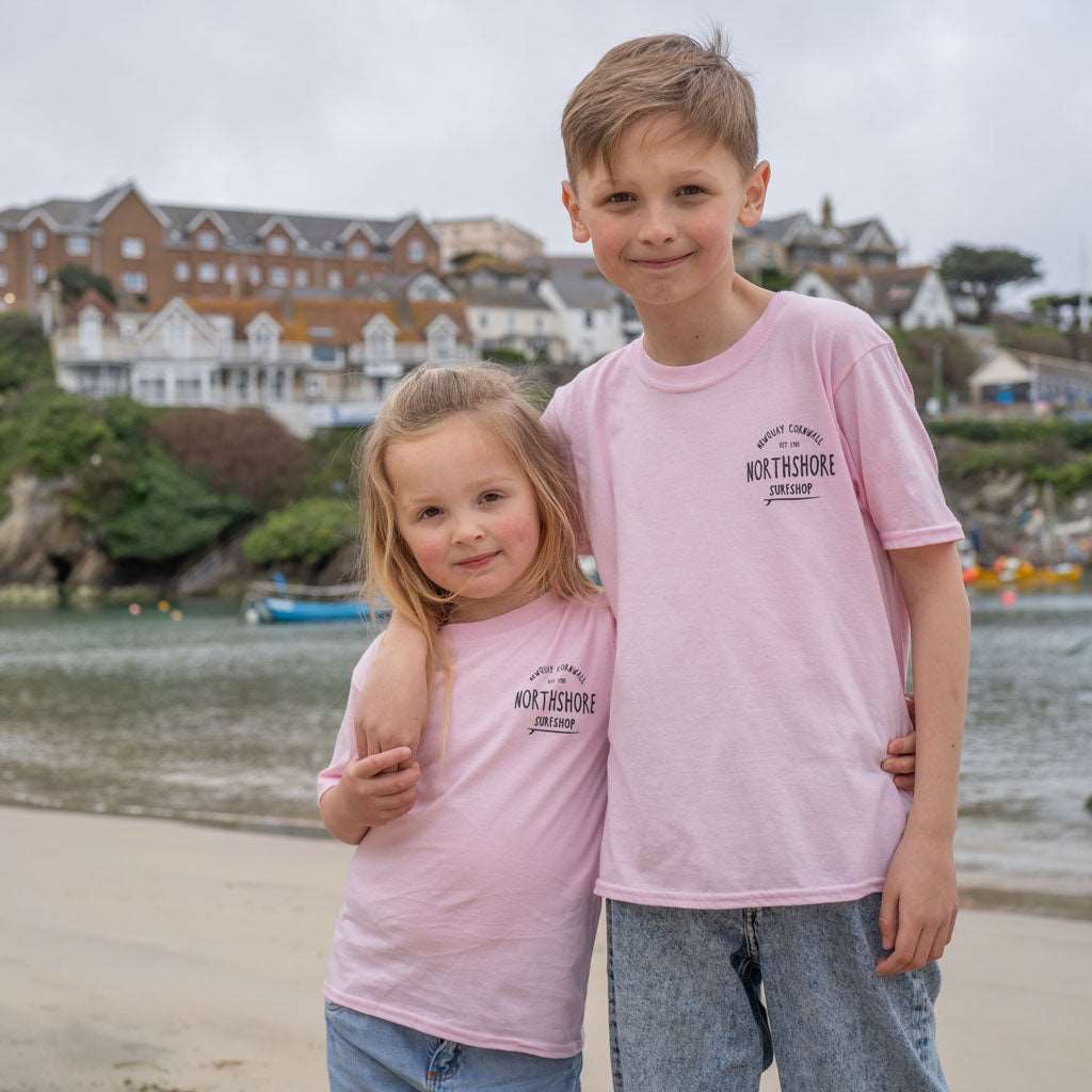 Kids Classic Logo Tee | Light Pink | Northshore Surf Shop | Kids Clothing - Northshore Newquay - Surf/Skate Shop