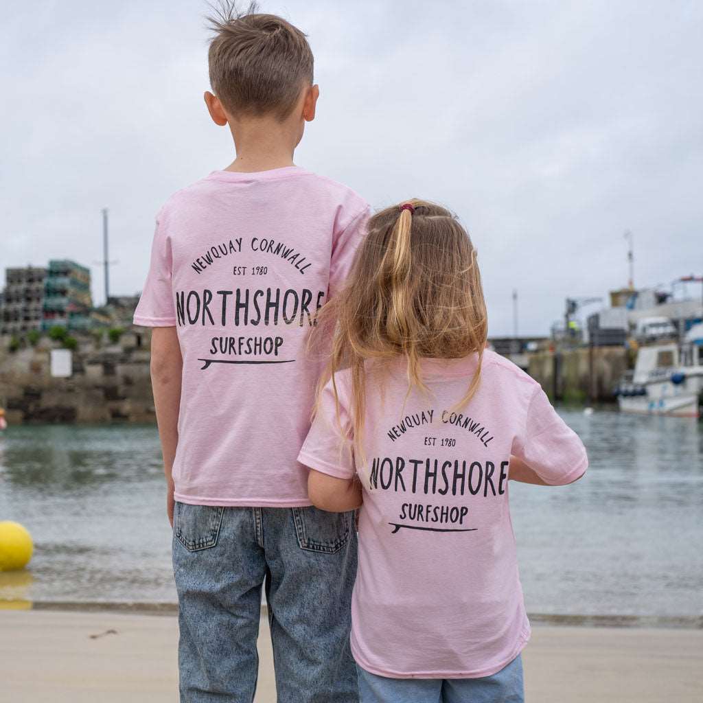 Kids Classic Logo Tee | Light Pink | Northshore Surf Shop | Kids Clothing - Northshore Newquay - Surf/Skate Shop