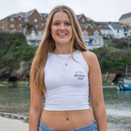 Girls Cropped Racer Top | White | Northshore Surf Shop | Vest