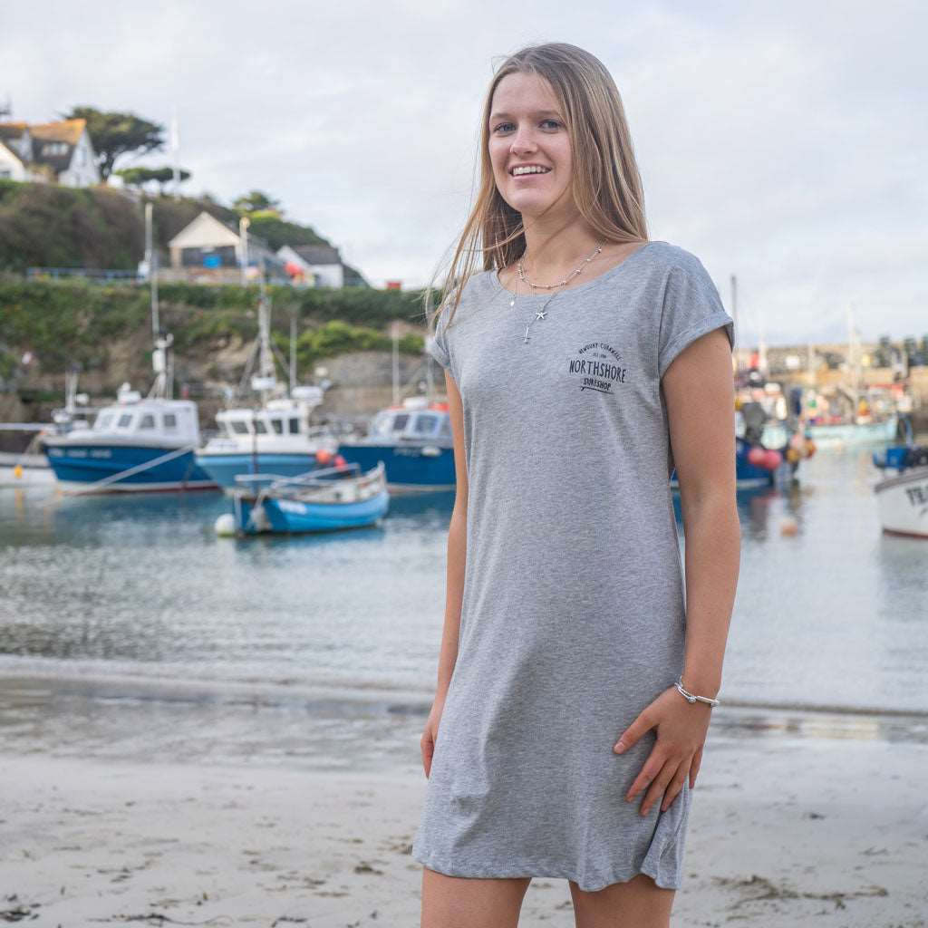 Girls T Shirt Dress | Grey | Northshore Surf Shop | Dress - Northshore Newquay - Surf/Skate Shop