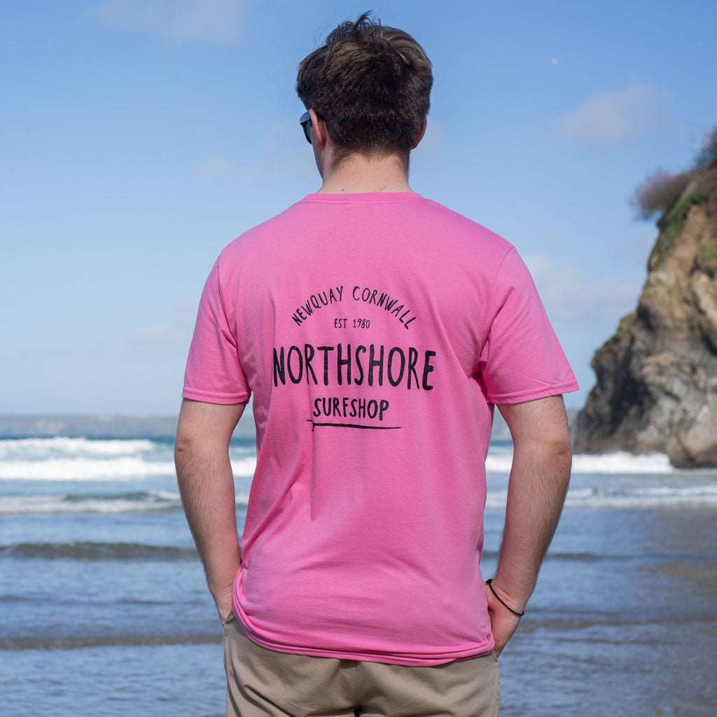 Classic Logo T Shirt | Raspberry | Northshore Surf Shop | T Shirt - Northshore Newquay - Surf/Skate Shop
