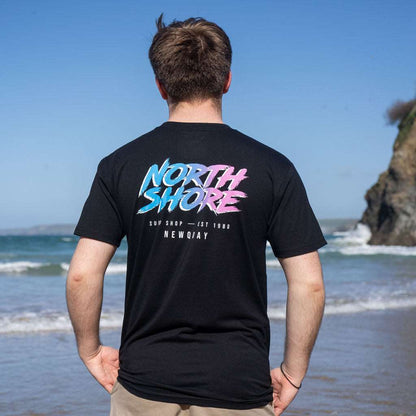 80’s Fade Black T Shirt- Black | Northshore Surf Shop | T Shirt