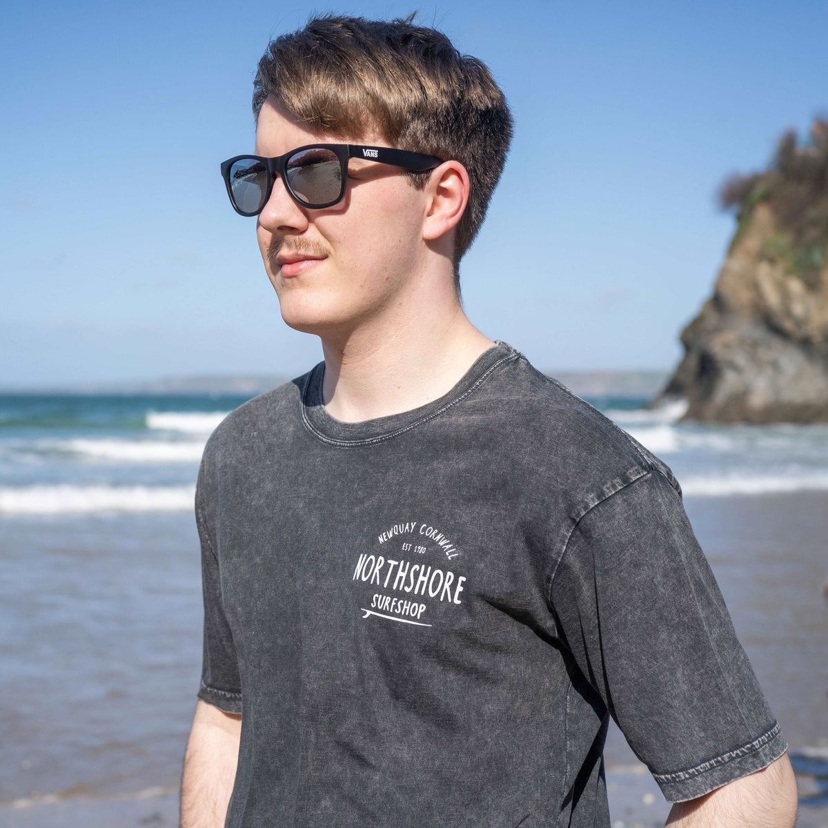 Classic Logo Organic Tee | Black Stone XXL | Northshore Surf Shop | T Shirt - Northshore Newquay - Surf/Skate Shop